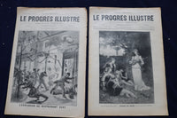 1892-1904 LE PROGRES ILLUSTRE MAGAZINE - FRENCH - LOT OF 23 - O 3659