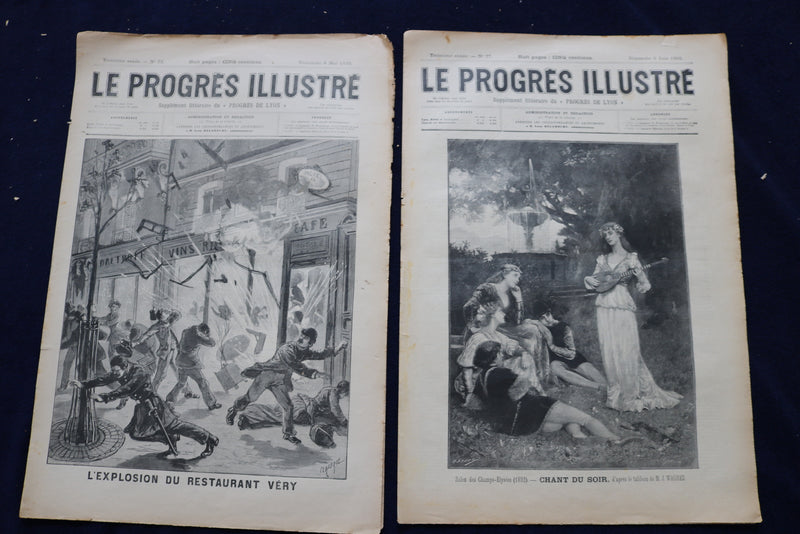 1892-1904 LE PROGRES ILLUSTRE MAGAZINE - FRENCH - LOT OF 23 - O 3659