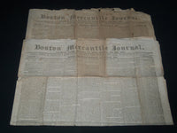 1837-1838 BOSTON MERCANTILE JOURNAL NEWSPAPER LOT OF 2 - NP 614A