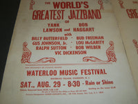 1970'S WATERLOO MUSIC FESTIVAL WORLD'S GREATEST JAZZBAND POSTER LOT OF 2 - P 117