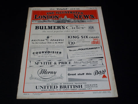 1955 APRIL 23 ILLUSTRATED LONDON NEWS MAGAZINE NICE COVERS & ADS - E 4252