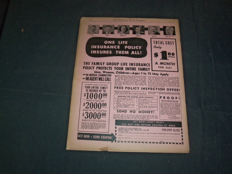 1941 MAY THE NATIONAL POLICE GAZETTE MAGAZINE - PAY JOYCE - B 5883