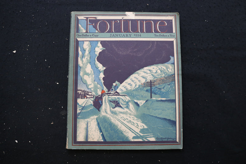 1934 JANUARY FORTUNE MAGAZINE - GREAT COVER AND ADS - E 10781