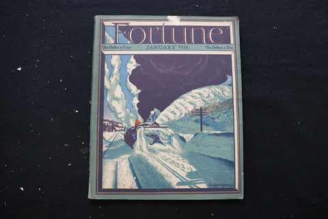 1934 JANUARY FORTUNE MAGAZINE - GREAT COVER AND ADS - E 10781