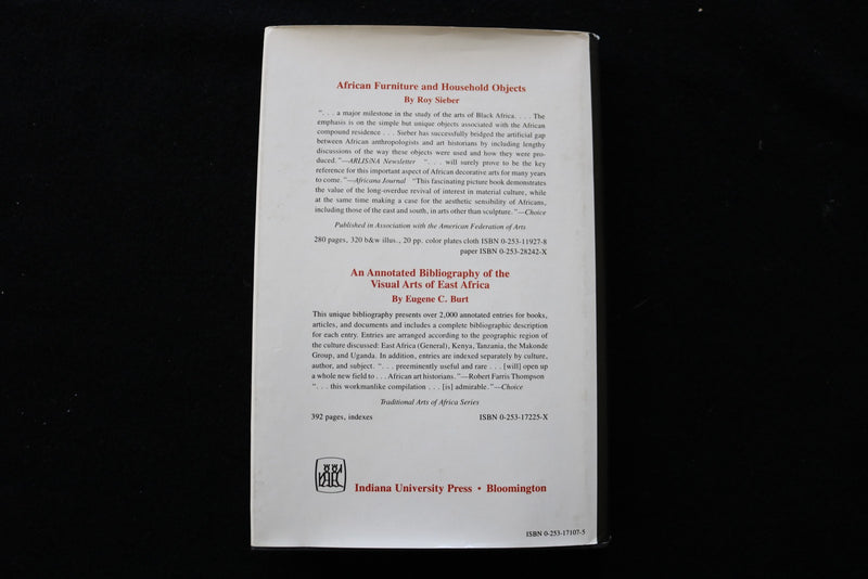 1987 ART AND DEATH IN A SENUFO VILLAGE HARDCOVER BOOK BY ANITA GLAZE - KD 9731