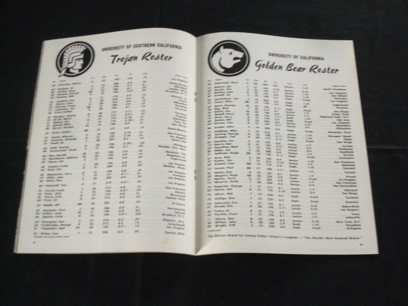 1953 OCTOBER 24 SOUTHERN CALIFORNIA VS. CALIFORNIA FOOTBALL PROGRAM - J 3725