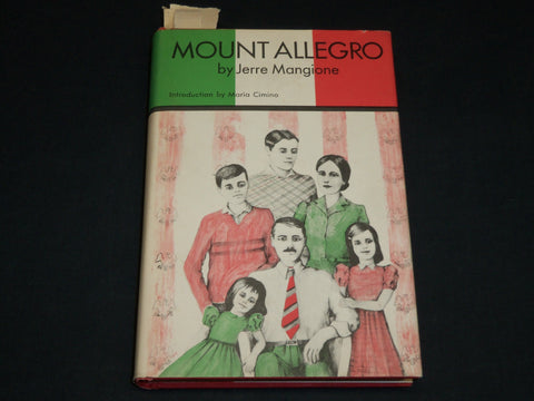 1972 MOUNT ALLEGRO HARDCOVER BOOK INSCRIBED BY JERRE MANGIONE - D 461