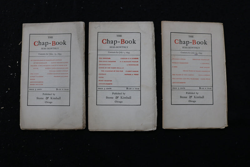 1894-1896 THE CHAP BOOK - SEMI-MONTHLY - LOT OF 38 - O 3717