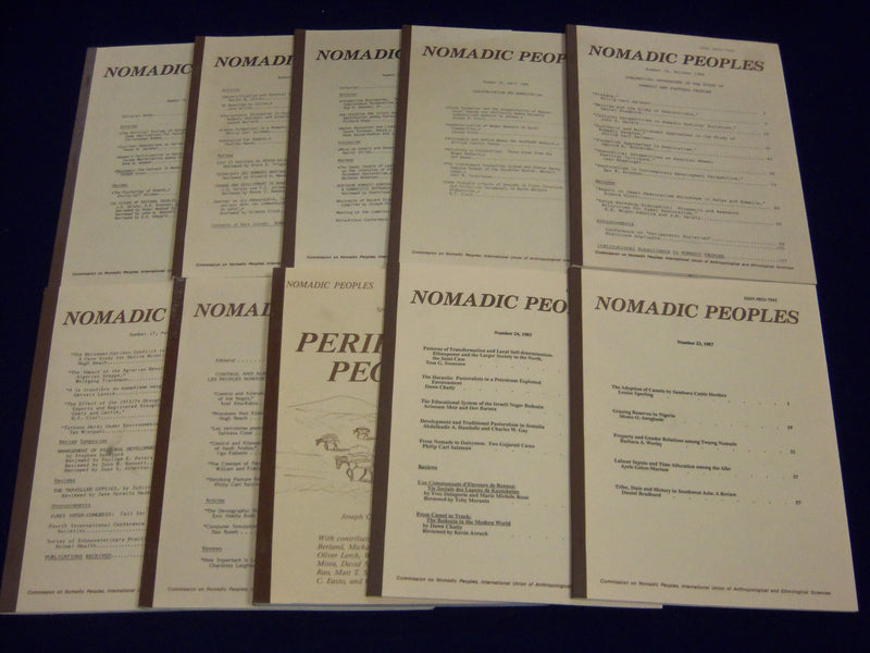 1977-1987 HUMAN ORGANIZATION & NOMADIC PEOPLES ANTHROPOLOGY LOT OF 17 - KD 2391