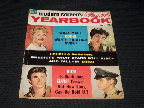 1959 #2 MODERN SCREEN'S HOLLYWOOD YEARBOOK MAGAZINE - ELVIS PRESLEY - E 3442