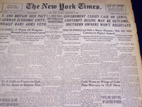 1946 DECEMBER 3 NEW YORK TIMES - GOVERNMENT CLOSES CASE ON LEWIS - NT 3163