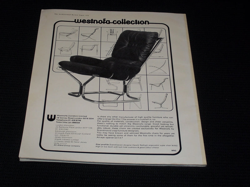 1976 AUGUST ARCHITECTURAL REVIEW MAGAZINE - LEICESTER COVER - E 2942