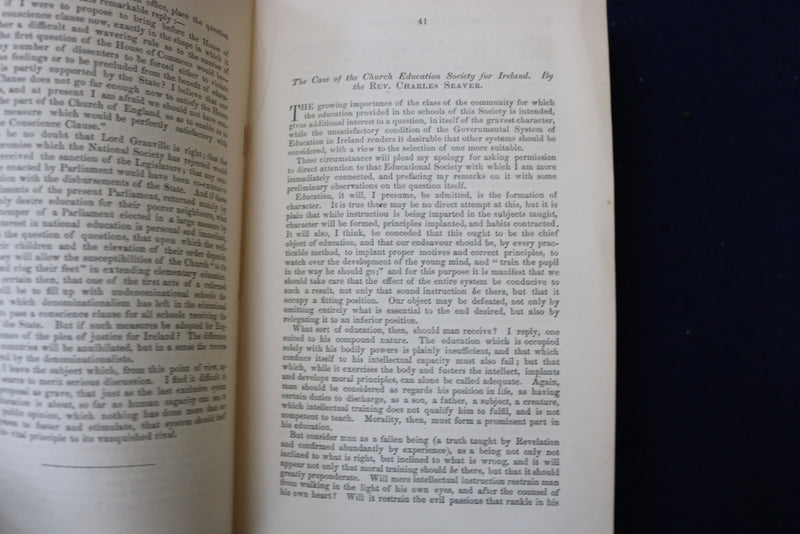 1867 EDUCATION DEPARTMENT PROCEEDINGS - BELFAST MEETING SOFTCOVER BOOK - K 965