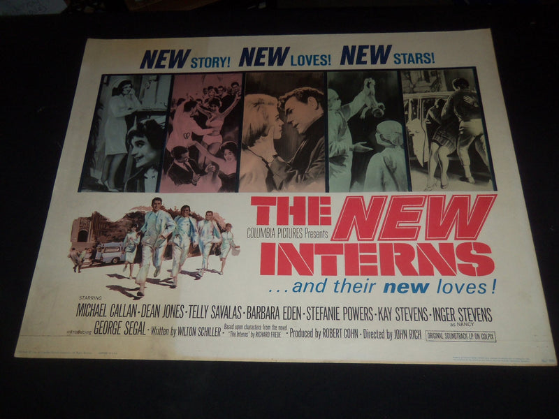 1964 THE NEW INTERNS 1/2 SHEET MOVIE POSTER - MICHAEL CALLAN, DEAN JONES - P 419