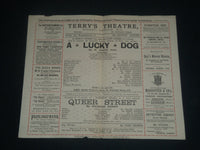 1892 OCTOBER 3 A LUCKY DOG TERRY'S THEATRE PROGRAM - LONDON - J 4217