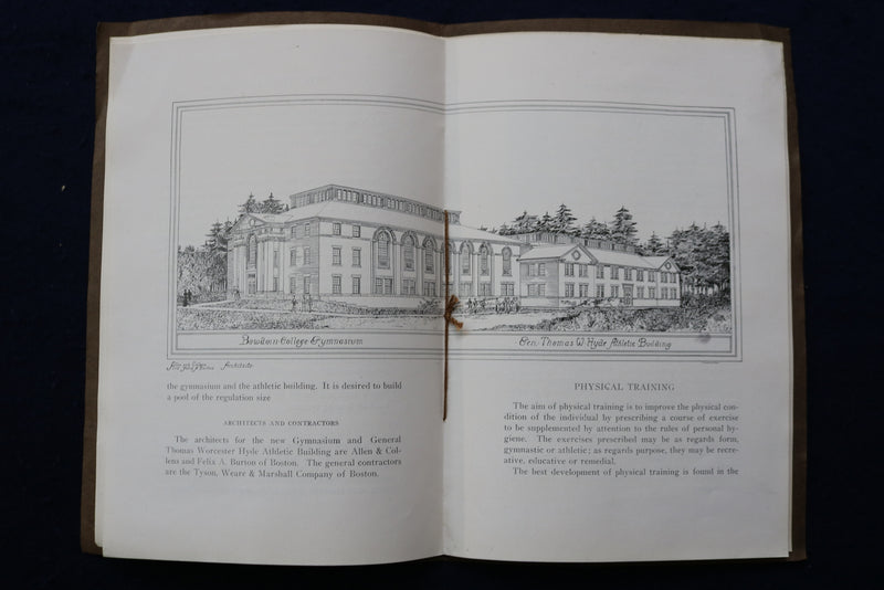 1912 APRIL BOWDOIN COLLEGE BULLETIN - PHYSICAL TRAINING SOFTCOVER BOOKLET- K 926