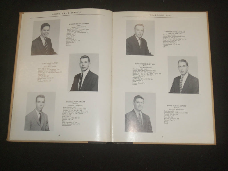1955 SOUTH KENT SCHOOL YEARBOOK - SOUTH KENT, CONNECTICUT - YB 2256