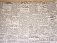 1919 FEBRUARY 8 NEW YORK TIMES - WILSON IN CHARGE OF CONFERENCE WORK - NT 7962
