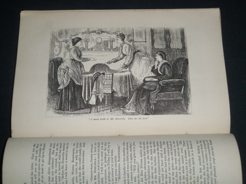 1875 THREE FEATHERS A NOVEL BOOK BY WILLIAM BLACK - NICE ILLUSTRATIONS - J 4347