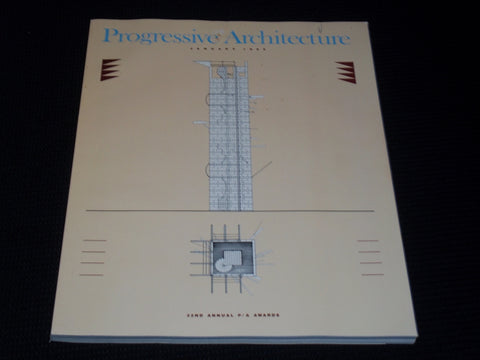 1985 JANUARY PROGRESSIVE ARCHITECTURE MAGAZINE - 32ND P/A AWARDS COVER - E 4085