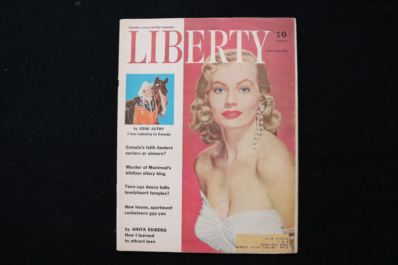 1956 SEPTEMBER LIBERTY MAGAZINE - ANITA EKBERG COVER - E 25237