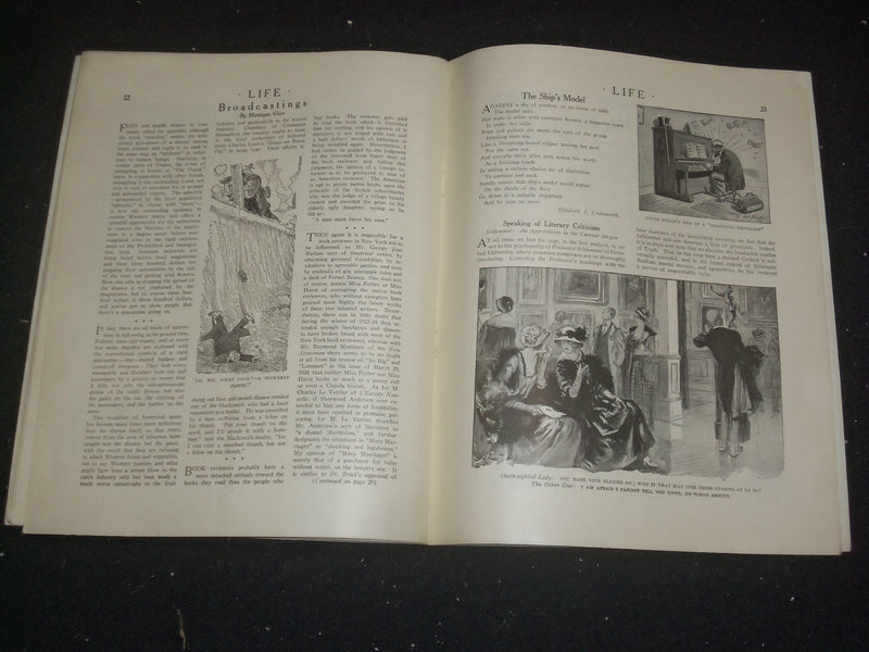 1924 MAY 29 LIFE MAGAZINE - PAPA! MAMMA SAYS TO BRING HOME CHOPS! - ST 6501