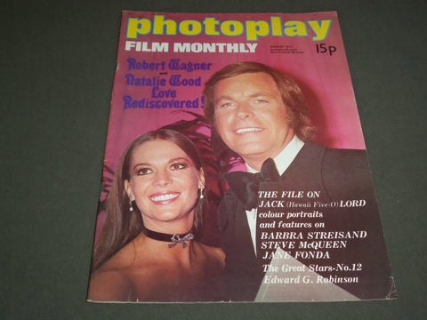 1972 AUGUST PHOTOPLAY FILM MONTHLY MAGAZINE-ROBERT WAGNER, NATALIE WOOD -SP 7573