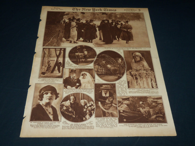 1923 JUNE 24 NEW YORK TIMES PICTURE SECTION NO. 5 & 6 - ENGLISH DERBY - NT 8876