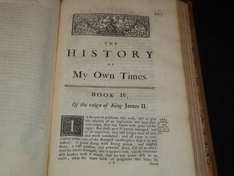 1724-1734 BISHOP BURNET'S HISTORY OF HIS OWN TIME VOLUME 1 & 2 - #12