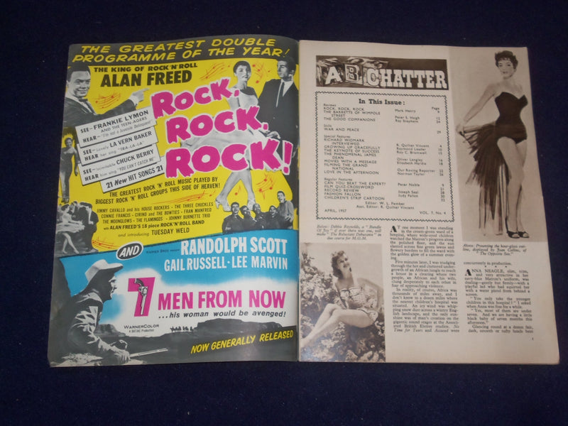 1957 APRIL FILM REVIEW MAGAZINE - JANETTE SCOTT - THE GOOD COMPANIONS - J 9687