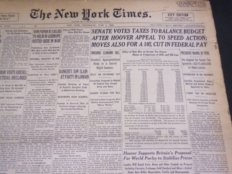 1932 JUNE 1 NEW YORK TIMES - PAYMENTS BY SHERWOOD LINKED TO WALKER - NT 4798