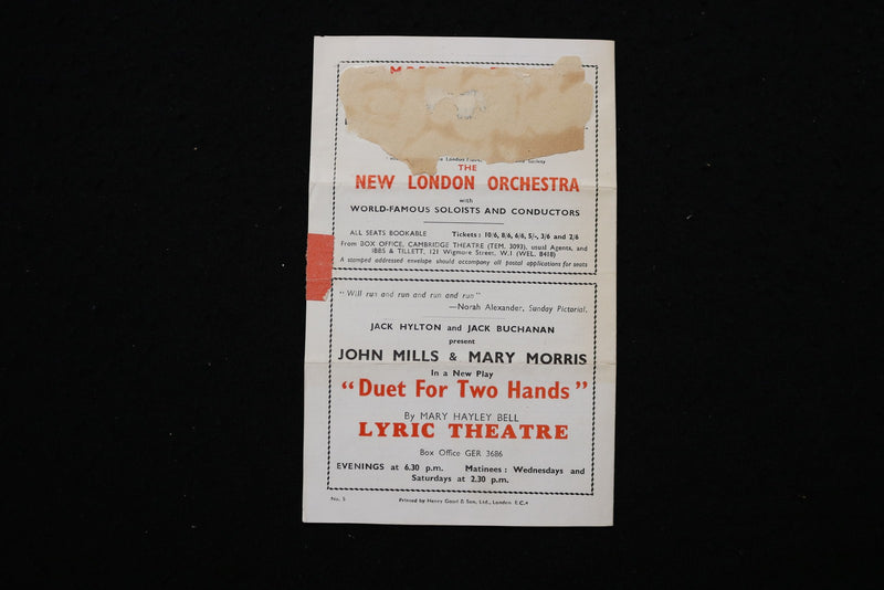 1940'S LONDON THEATRE PROGRAMS - LOT OF 3 - K 2823