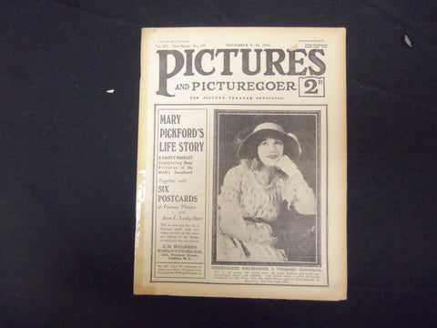 1918 NOV 9-16 PICTURES AND PICTUREGOER MAGAZINE - CONSTANCE TALMADGE - ST 2463