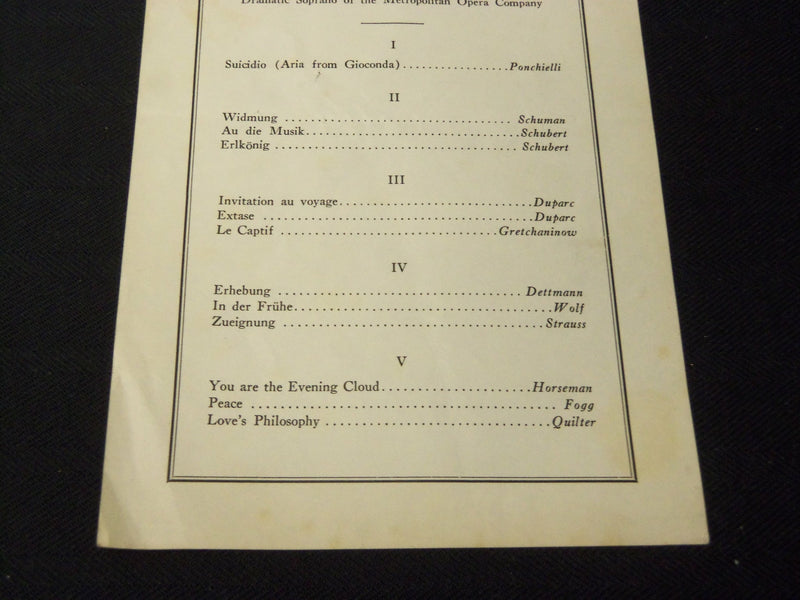 1934 NOVEMBER 1 CINCINNATI WOMAN'S CLUB PROGRAM - MARGARET HALSTEAD - J 5441
