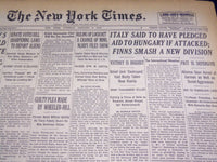 1940 JANUARY 9 NEW YORK TIMES - FINNS SMASH A NEW DIVISION - NT 2678