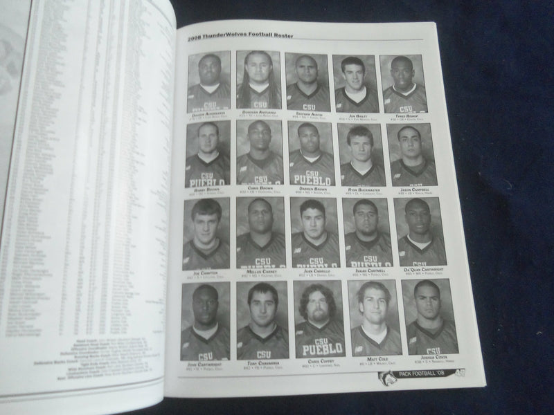 2008 SEP 6 FOOTBALL PROGRAM-COLORADO STATE VS OKLAHOMA PANHANDLE STATE -SP 1216A