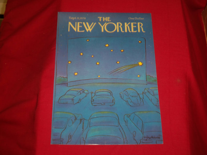 1978 SEPTEMBER 11 NEW YORKER MAGAZINE FRONT COVER ONLY - GREAT ART FOR FRAMING