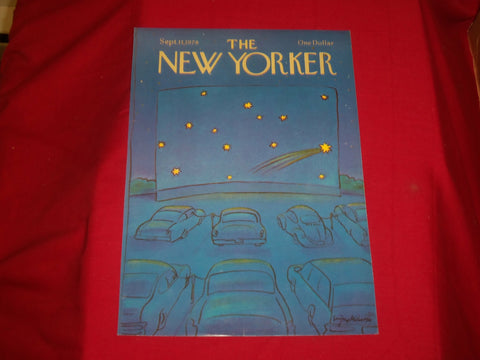 1978 SEPTEMBER 11 NEW YORKER MAGAZINE FRONT COVER ONLY - GREAT ART FOR FRAMING