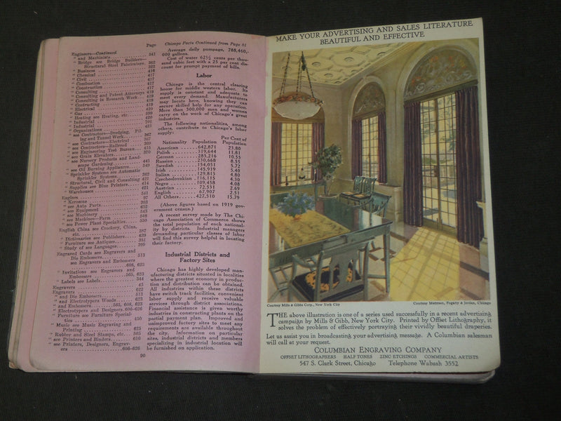 1924-1925 BLUE BOOK OF CHICAGO COMMERCE - SOFTCOVER - KD 5184