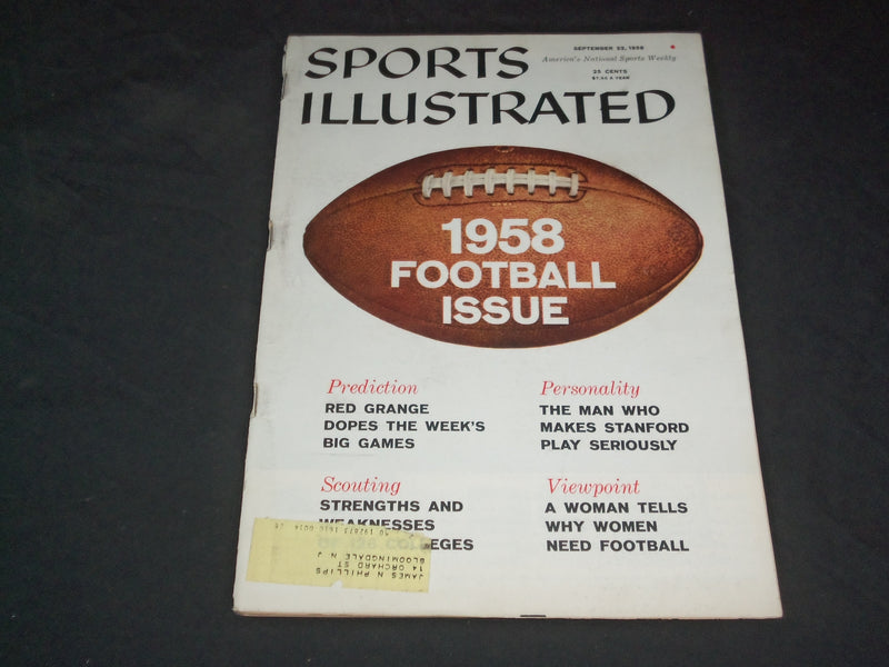 1958 SEPTEMBER 22 SPORTS ILLUSTRATED MAGAZINE - 1958 FOOTBALL ISSUE - SP 8897