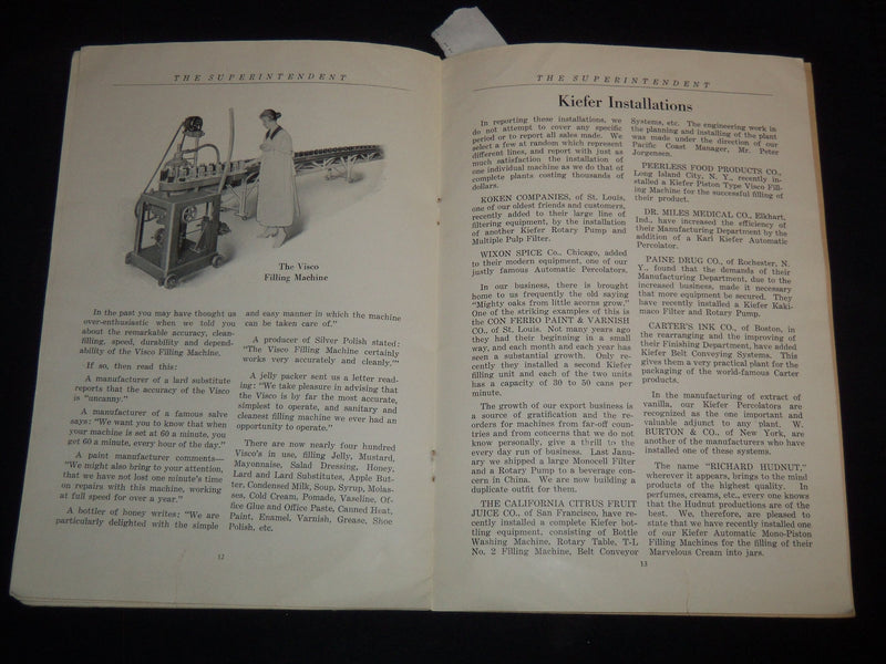1923 OCTOBER KARL KIEFER MACHINE CO. - THE SUPERINTENDENT MAGAZINE - J 9147