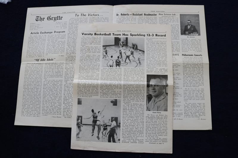1961 THE GRYTTE NEWSPAPER - BROWNING SCHOOL - LOT OF 2 - K 1615