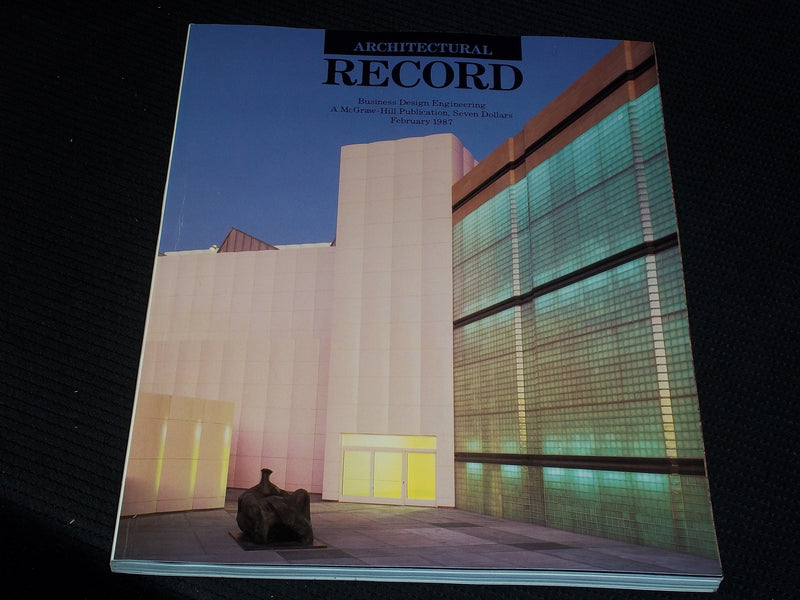 1987 FEBRUARY ARCHITECTURAL RECORD MAGAZINE - RELIGIOUS BUILDINGS COVER - E 962