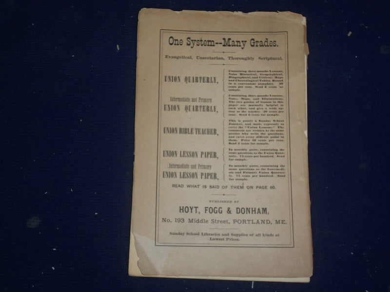 1876 LACONIA, NEW HAMPSHIRE SUNDAY SCHOOL CONVENTION REPORT - J 4605