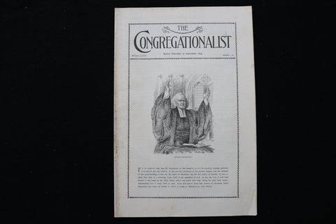 1894 SEPTEMBER 27 THE CONGREGATIONALIST MAGAZINE - GEORGE WHITEFIELD - K 2321