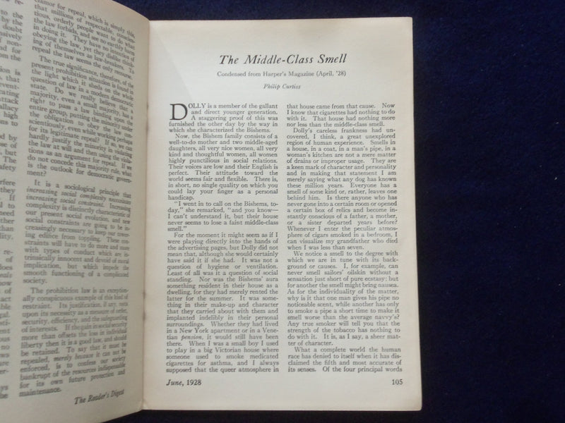 1928 JUNE THE READER'S DIGEST SOFTCOVER BOOK - NUMBER 74 - J 8435
