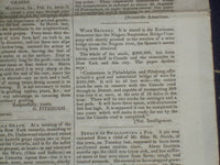 1847 APRIL 10 MASSACHUSETTS PLOUGHMAN NEWSPAPER - NIAGARA BRIDGE - NP 5144