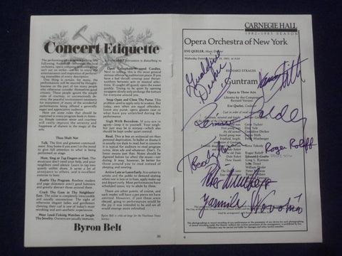 1983 JAN 19 GUNTRAM SIGNED PROGRAM - REINER GOLDBERG + 6 OTHER SIGNATURES