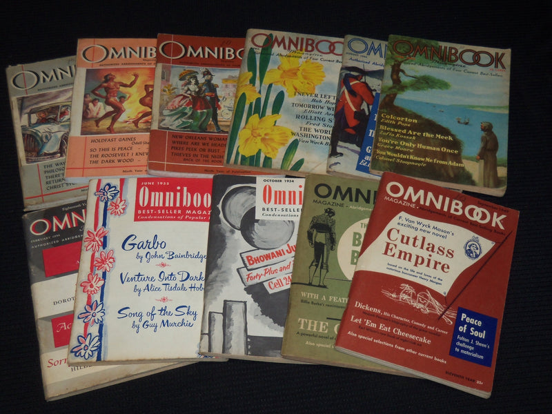 1944-1956 OMNIBOOK MAGAZINE LOT OF 11 ISSUES - DIGEST SIZE - O 1134A