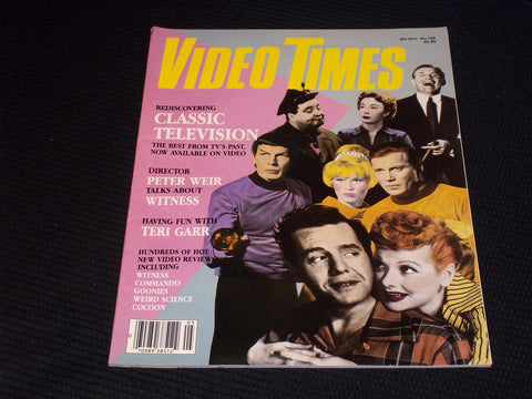 1986 MAY VIDEO TIMES MAGAZINE - CLASSIC TELEVISION FRONT COVER - E 13802